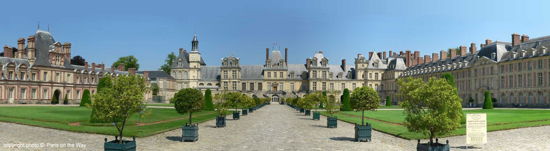 Gardens At Chateau De Fontainebleau Near Paris Stock Photo